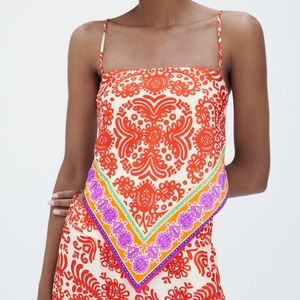 Zara Printed Scarf Top